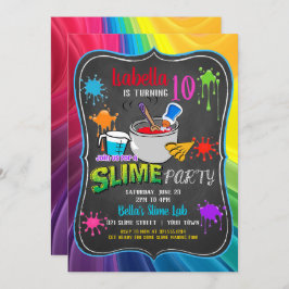 Rainbow Birthday Party Invitati Einladung