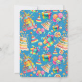 Rainbow Birthday Party Open House Einladung (Rückseite)