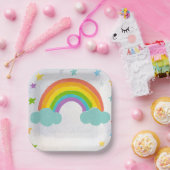 Rainbow Birthday Party Pappteller (Party)
