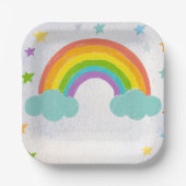 Rainbow Birthday Party Pappteller (Vorderseite)