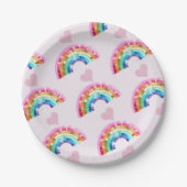 Rainbow Birthday Party Pappteller (Vorderseite)