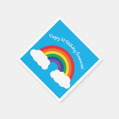 Rainbow Birthday Party Serviette (Ecke)