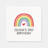 Rainbow Birthday Party Servietten (Vorderseite)
