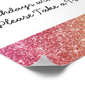 Rainbow Birthday Party Sign Poster (Ecke)