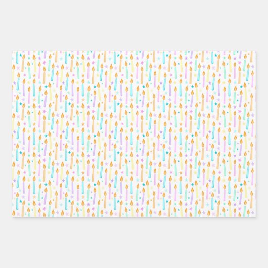 Rainbow Birthday Party Wrapping Paper Geschenkpapier Set (Vorderseite 3)