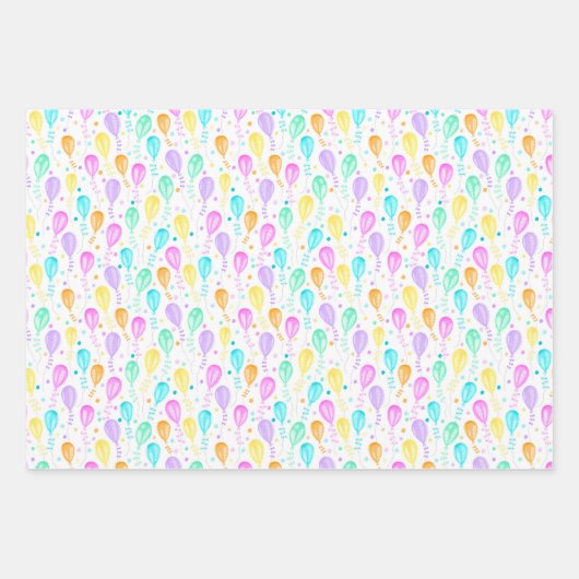 Rainbow Birthday Party Wrapping Paper Geschenkpapier Set (Vorderseite 2)