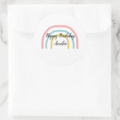 Rainbow Birthday Pastel Painting Stickers (Tasche)