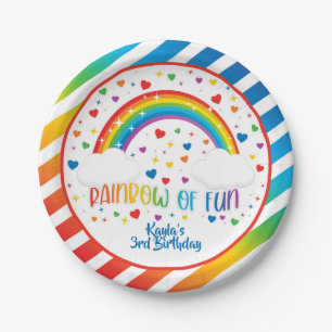 Rainbow Birthday Plate - Custom Pappteller