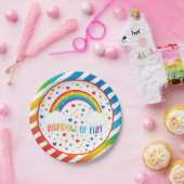 Rainbow Birthday Plate Pappteller (Party)