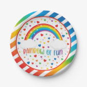 Rainbow Birthday Plate Pappteller (Vorderseite)