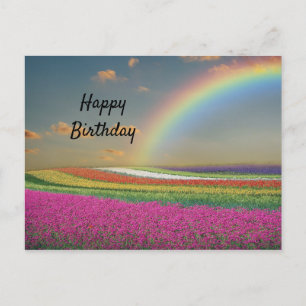 Rainbow Birthday Postkarte