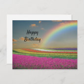 Rainbow Birthday Postkarte (Vorne/Hinten)