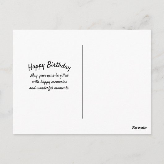 Rainbow Birthday Postkarte (Rückseite)