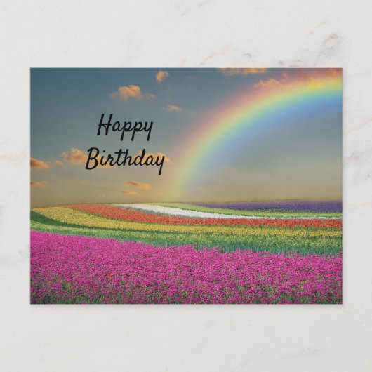 Rainbow Birthday Postkarte (Vorderseite)