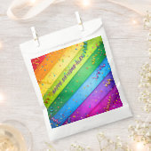 Rainbow Birthday Stripes Confetti Party Geschenktütchen (Ausgeschnitten)