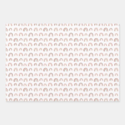 Rainbow Birthday Wrapping Paper Sheets Geschenkpapier Set (Vorderseite)