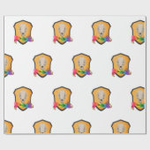 Rainbow Bite Me Badger Skull Geschenkpapier (Flach)