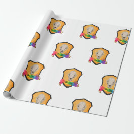 Rainbow Bite Me Badger Skull Geschenkpapier