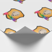 Rainbow Bite Me Badger Skull Geschenkpapier (Ecke)