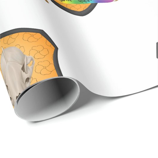 Rainbow Bite Me Badger Skull Geschenkpapier (Rolleneckpunkt)