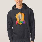 Rainbow Bite Me Badger Skull Hoodie (Vorderseite)