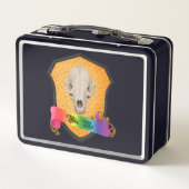 Rainbow Bite Me Badger Skull Metall Brotdose (Rückseite)