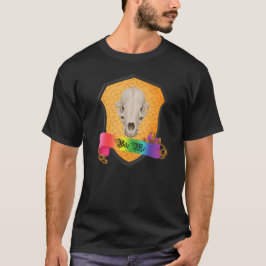 Rainbow Bite Me Badger Skull T-Shirt
