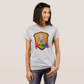 Rainbow Bite Me Badger Skull T-Shirt (Vorne ganz)