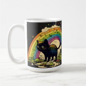 Rainbow black cat , niedlich lgbtq kaffeetasse (Links)