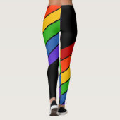 Rainbow Black Diagonal Leggings (Rückseite)