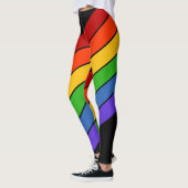 Rainbow Black Diagonal Leggings (Links)