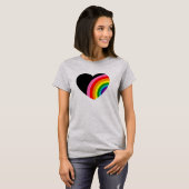 Rainbow Black Heart T-Shirt (Vorne ganz)
