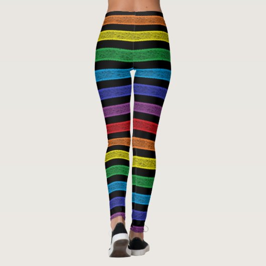 Rainbow Black Leggings (Rückseite)