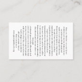 Rainbow Black Madonna Holy Card Visitenkarte (Rückseite)