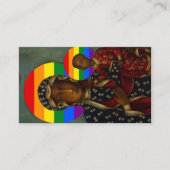 Rainbow Black Madonna Holy Card Visitenkarte (Vorderseite)