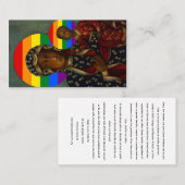 Rainbow Black Madonna Holy Card Visitenkarte (Vorne/Hinten)