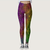 Rainbow & Black Medallion Leggings (Vorderseite)