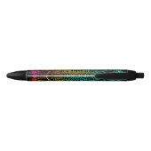 Rainbow Black psychedelic Kugelschreiber (Rückseite)