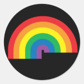 Rainbow Black Sticker (Vorderseite)