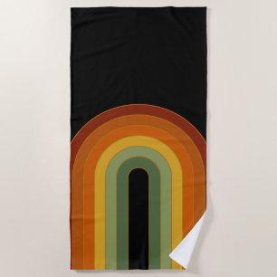 Rainbow Black Strandtuch
