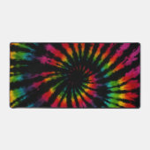 Rainbow Black Tie Dye Schreibtischunterlage (Vorderseite)