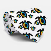 Rainbow Black Turtle Krawatte (Gerollt)