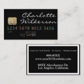 Rainbow Black und White Visitenkarte (Vorne/Hinten)