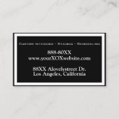 Rainbow Black und White Visitenkarte (Rückseite)