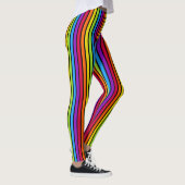 Rainbow Black Vertical Stripes Bright farbig Leggings (Rechts)