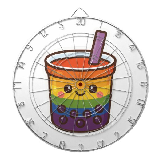 Rainbow-Blase-Tee LGBTQ+-Preis Dartscheibe (vorne)