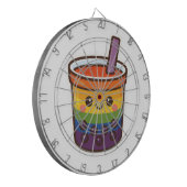 Rainbow-Blase-Tee LGBTQ+-Preis Dartscheibe (Vorderseite Links)