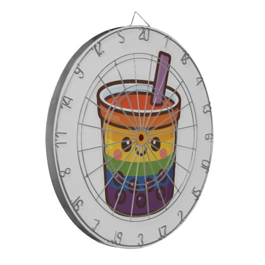 Rainbow-Blase-Tee LGBTQ+-Preis Dartscheibe (Vorderseite Links)