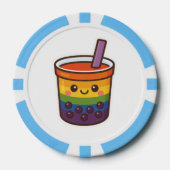 Rainbow-Blase-Tee LGBTQ+-Preis Pokerchips (Vorderseite)