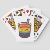 Rainbow-Blase-Tee LGBTQ+-Preis Spielkarten (Rückseite)